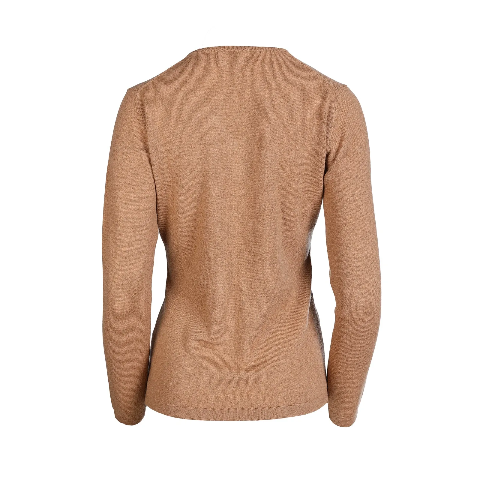 100% Cashmere Ladies Fashion V Neck Camel