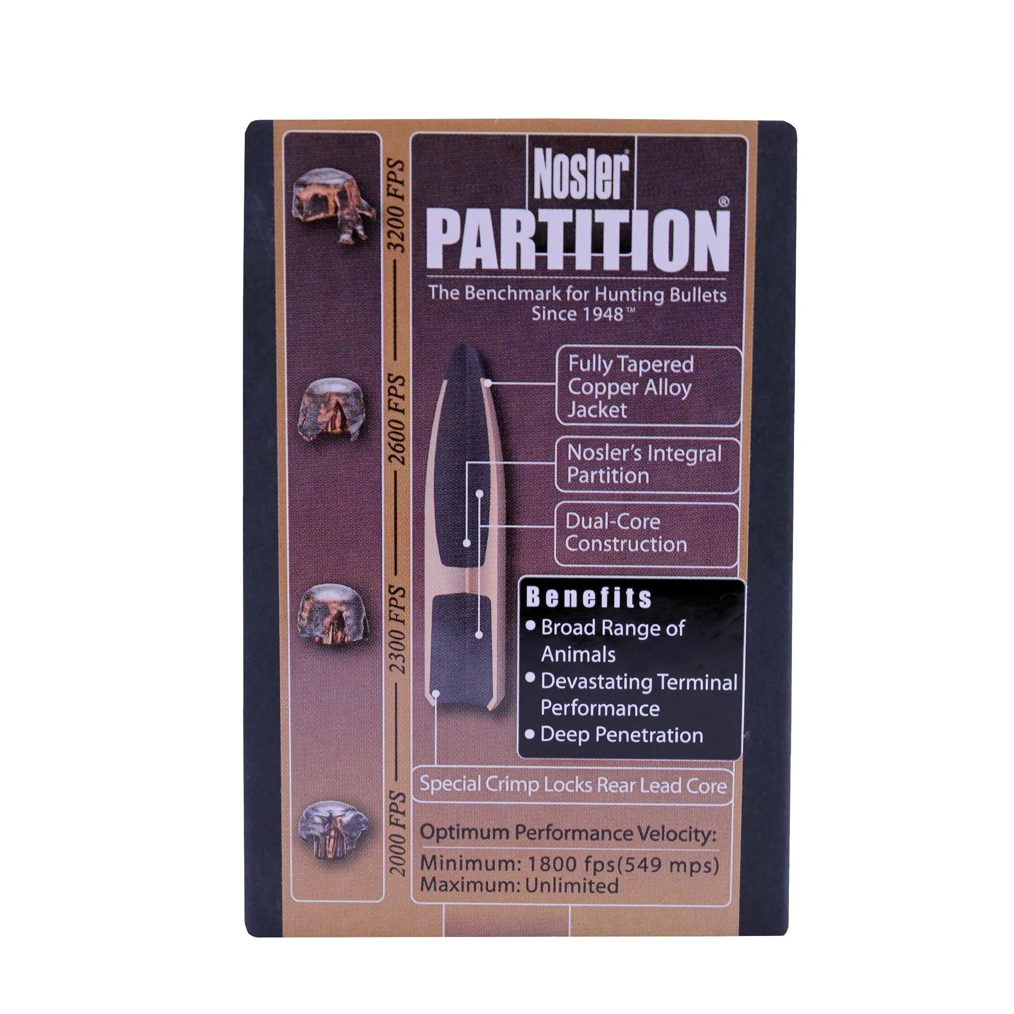 30 Caliber Bullets - Partition, 220 Grains, Semi Spitzer, Per 50