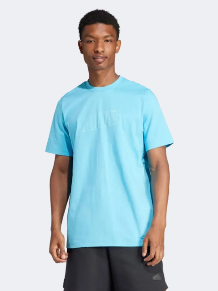 Adidas Brand Love Men Sportswear T-Shirt Light Aqua