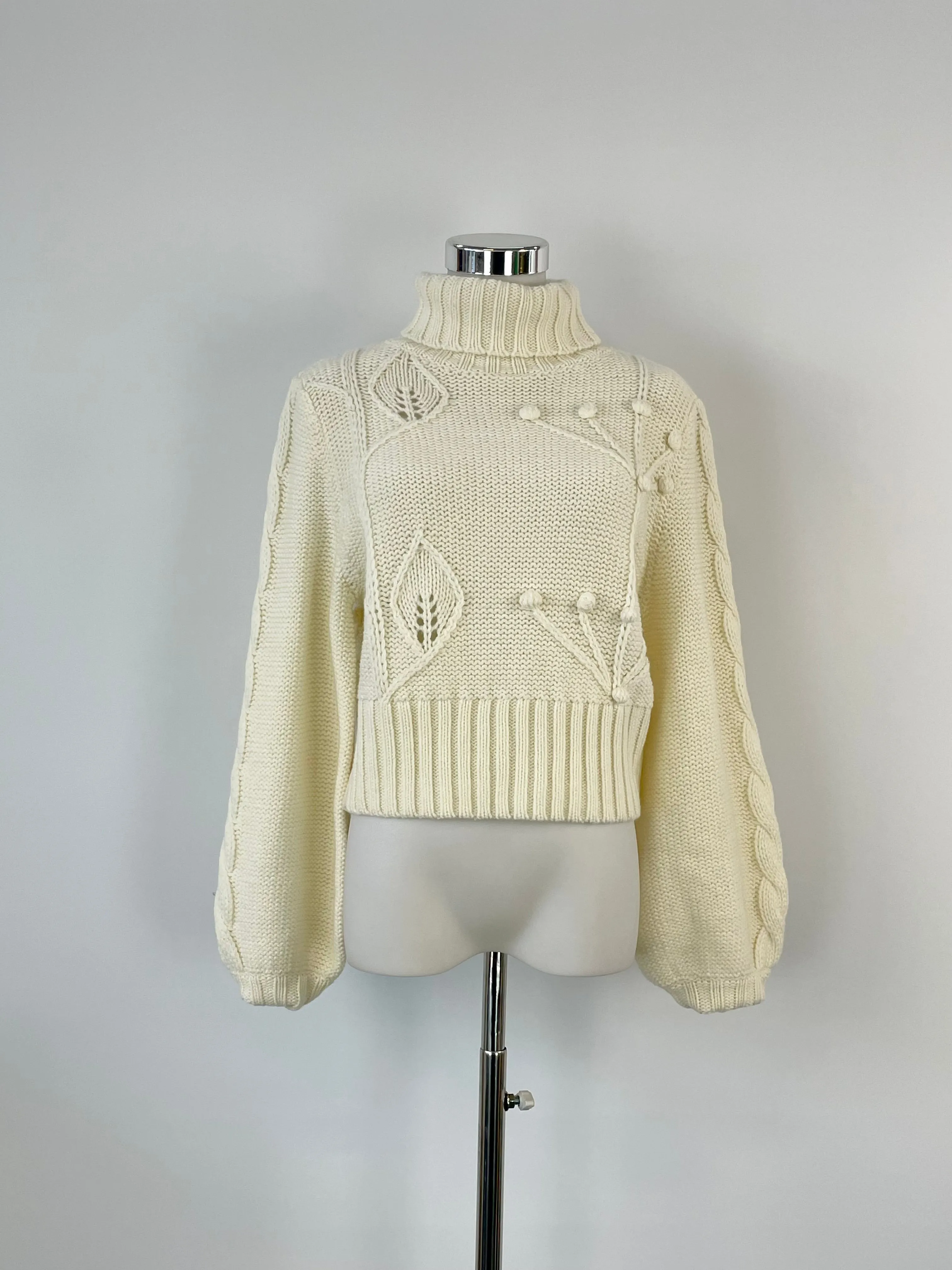 Alice McCall Ecru Knit 'Heaven Knows' Turtle Neck Sweater - AU10