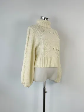 Alice McCall Ecru Knit 'Heaven Knows' Turtle Neck Sweater - AU10