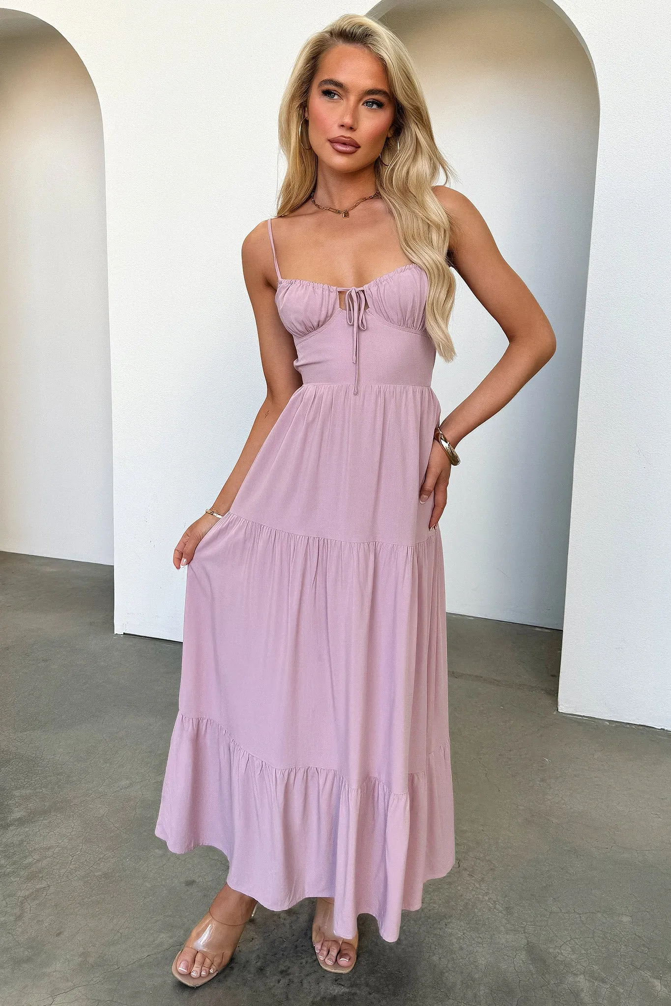 Allie Maxi Dress - Dark Blush