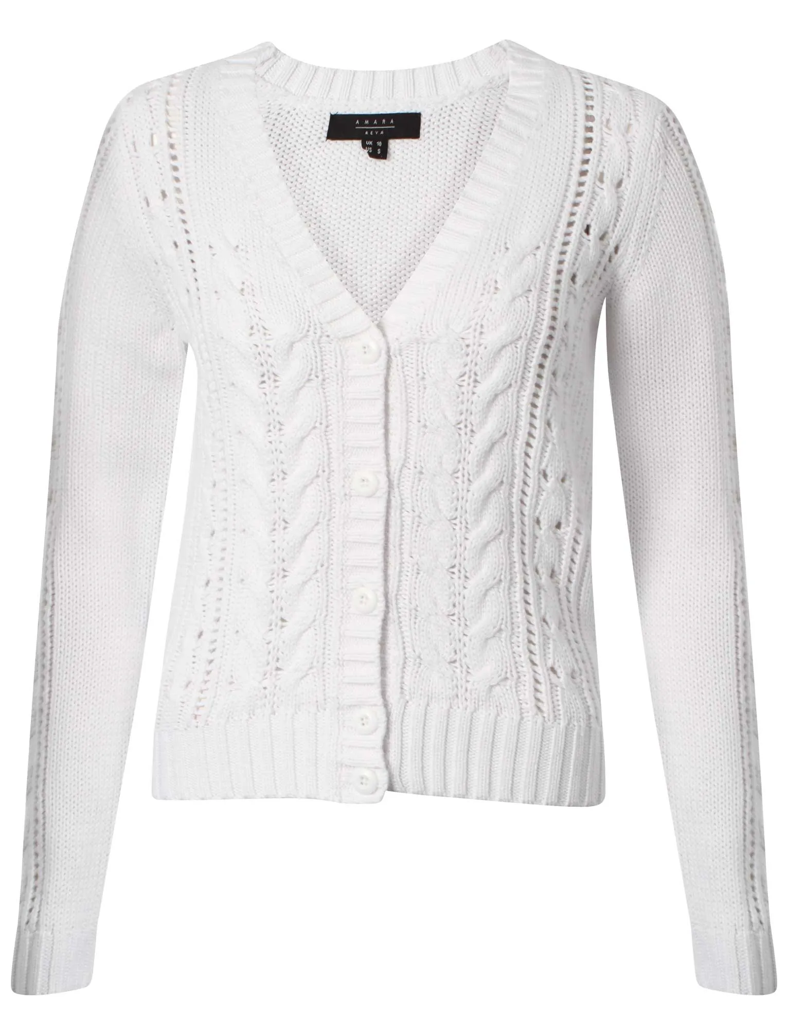 Amara Reya Cinquefoil white cardigan