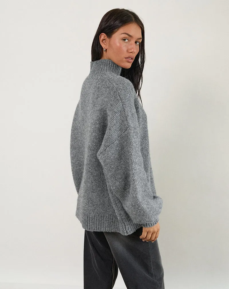 Amato Oversized Jumper in Grey