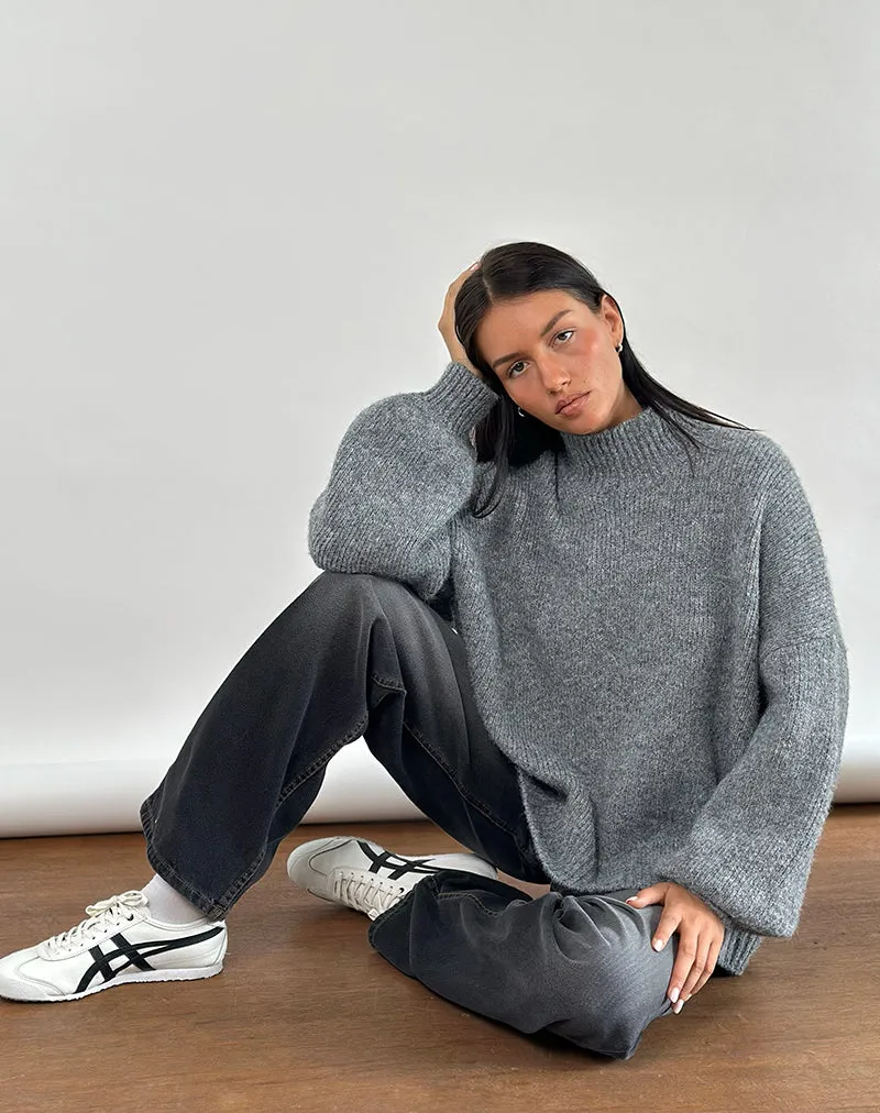 Amato Oversized Jumper in Grey