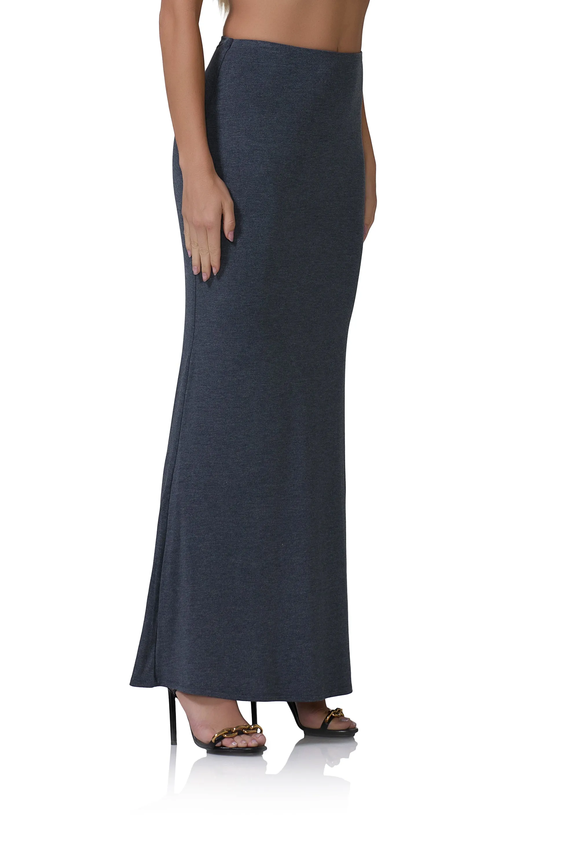 Amelia Maxi Skirt - Heather Charcoal