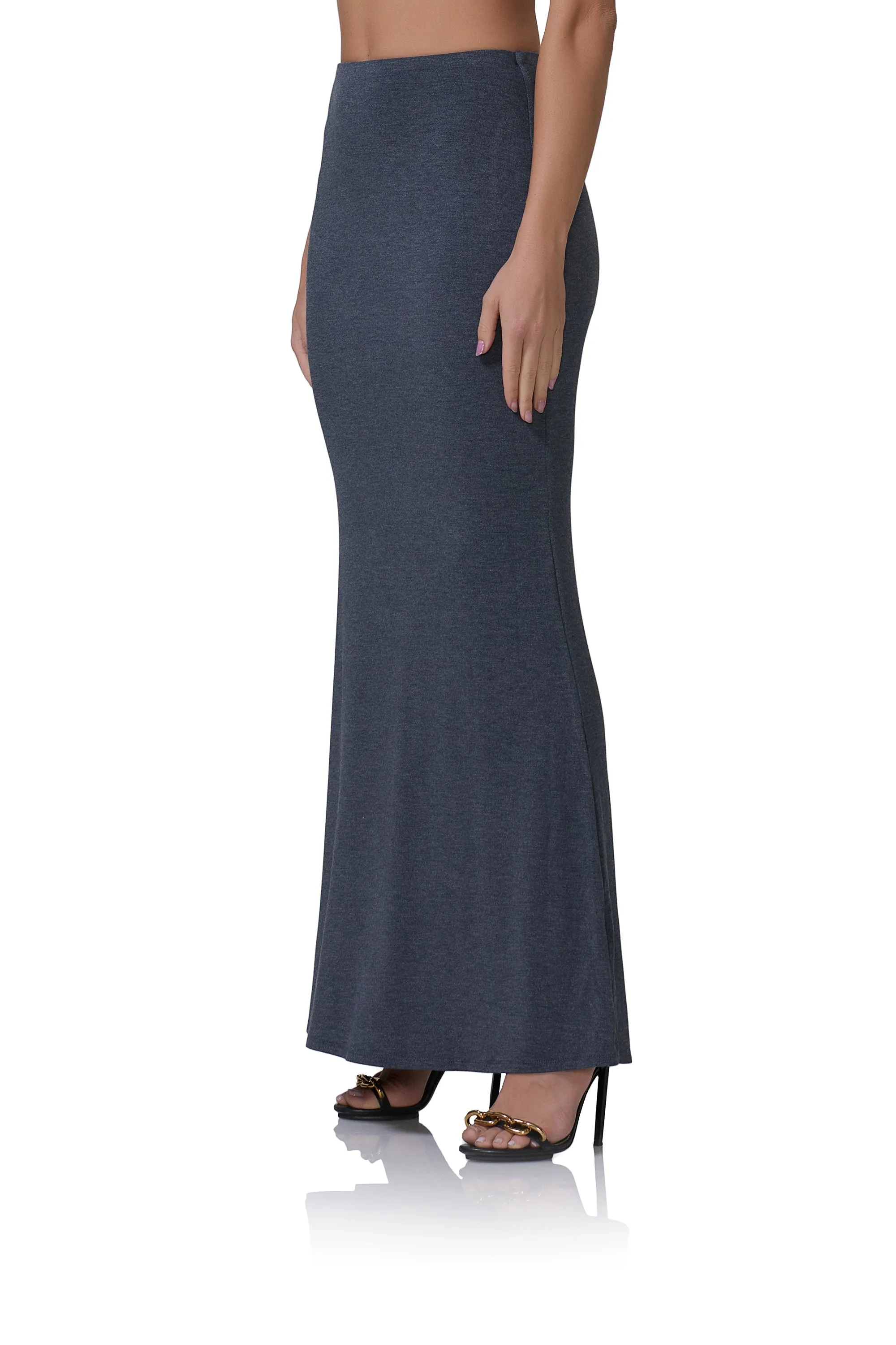 Amelia Maxi Skirt - Heather Charcoal