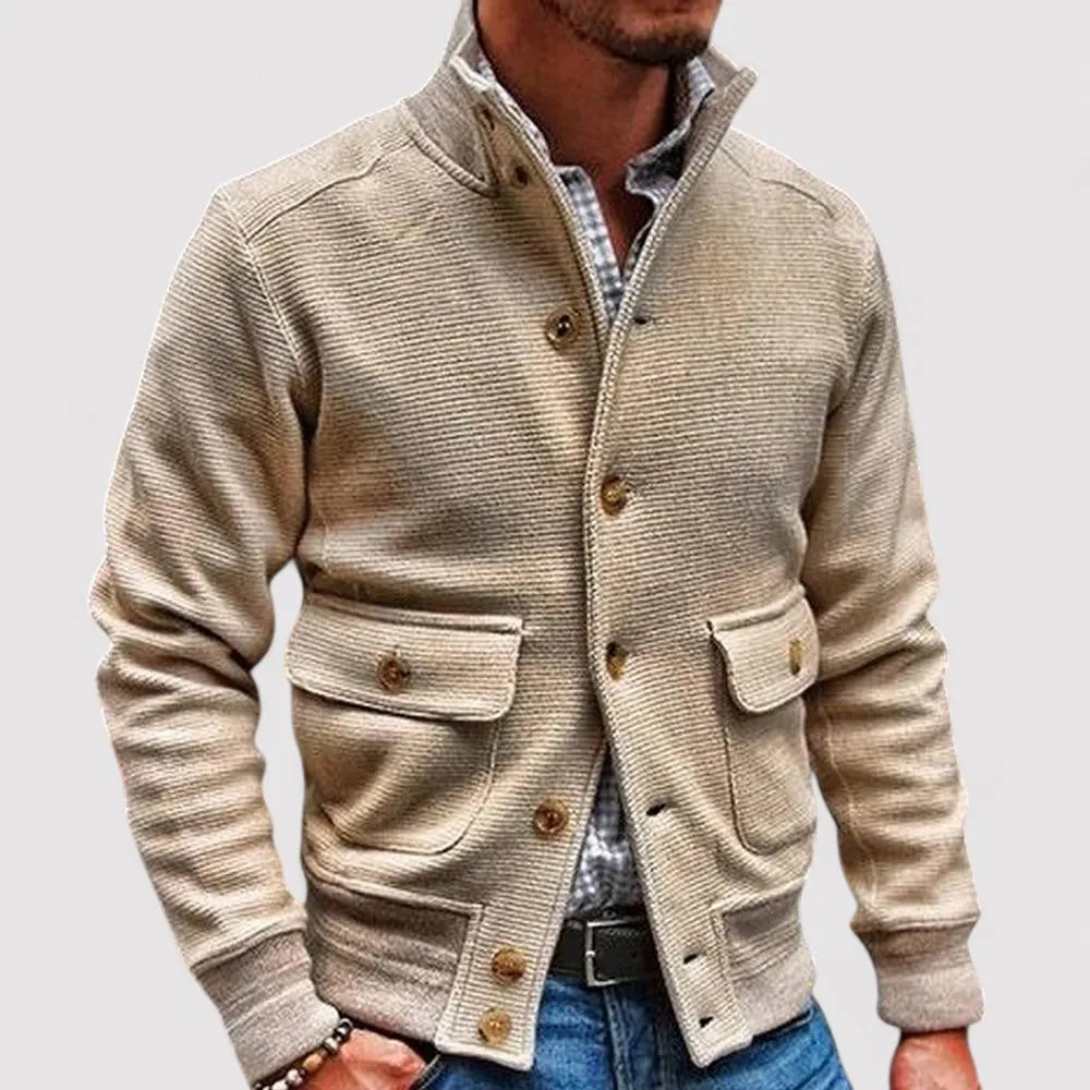 Ancien | Men's Cardigan with Buttons and Collar