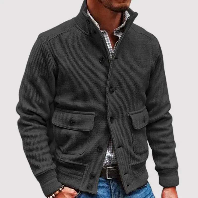 Ancien | Men's Cardigan with Buttons and Collar