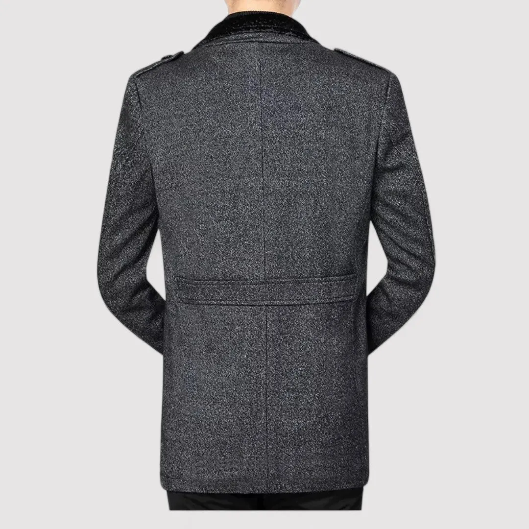 Ancien | Men's Quilted Cashmere Coat