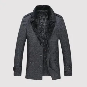 Ancien | Men's Quilted Cashmere Coat