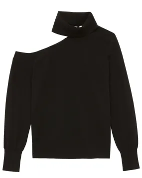 Black Cutout Easton Turtleneck Sweater