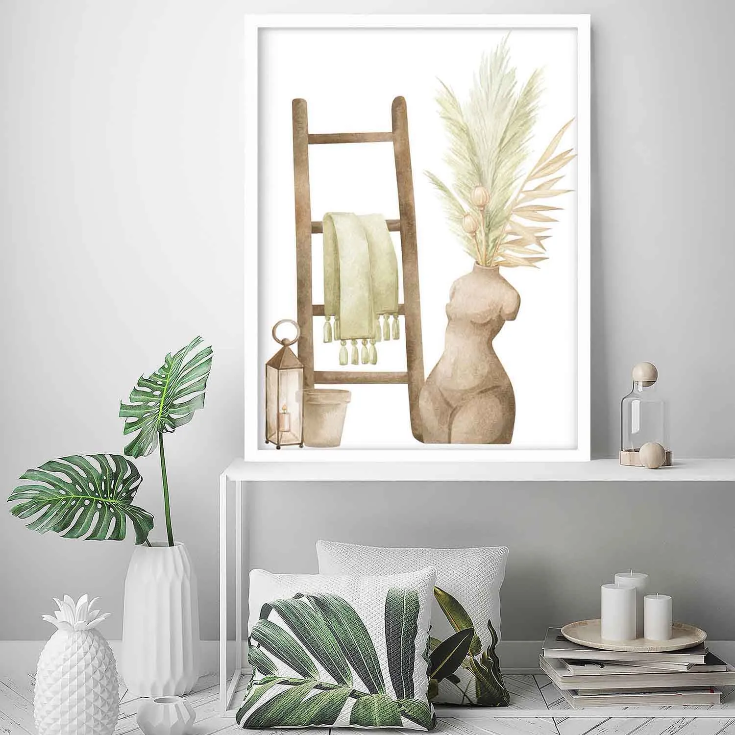 Bohemian Vibes Watercolour Framed Art