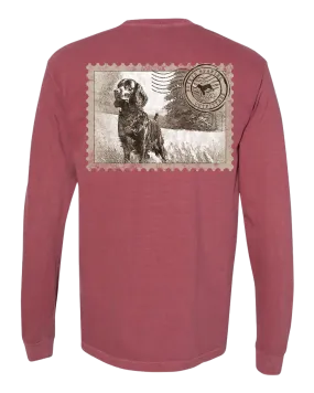 Boykin Spaniel 100% Cotton Long Sleeve Pocket Tee - Iconic Boykin Stamp Design