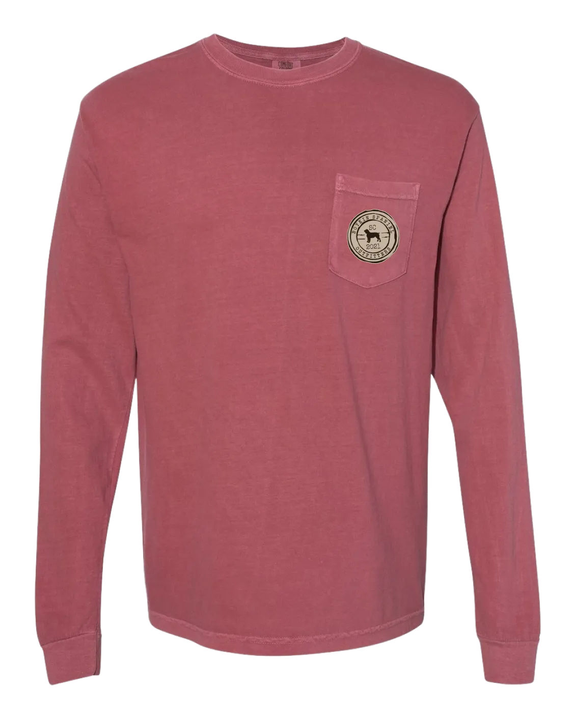 Boykin Spaniel 100% Cotton Long Sleeve Pocket Tee - Iconic Boykin Stamp Design