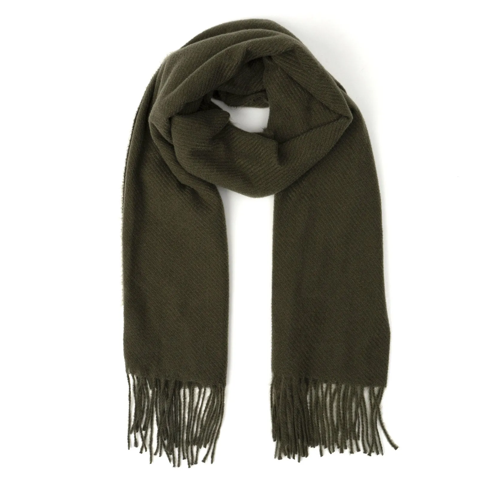 Britts Knits Grey Fringe Ladies Scarf