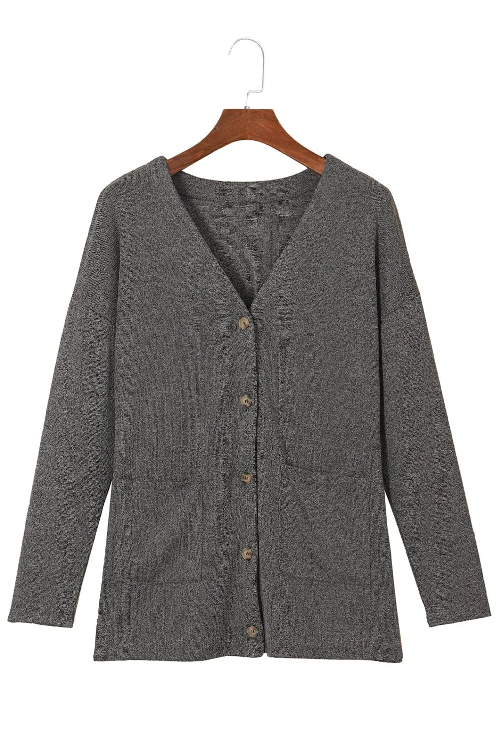 Button-Front Cardigan Sweater