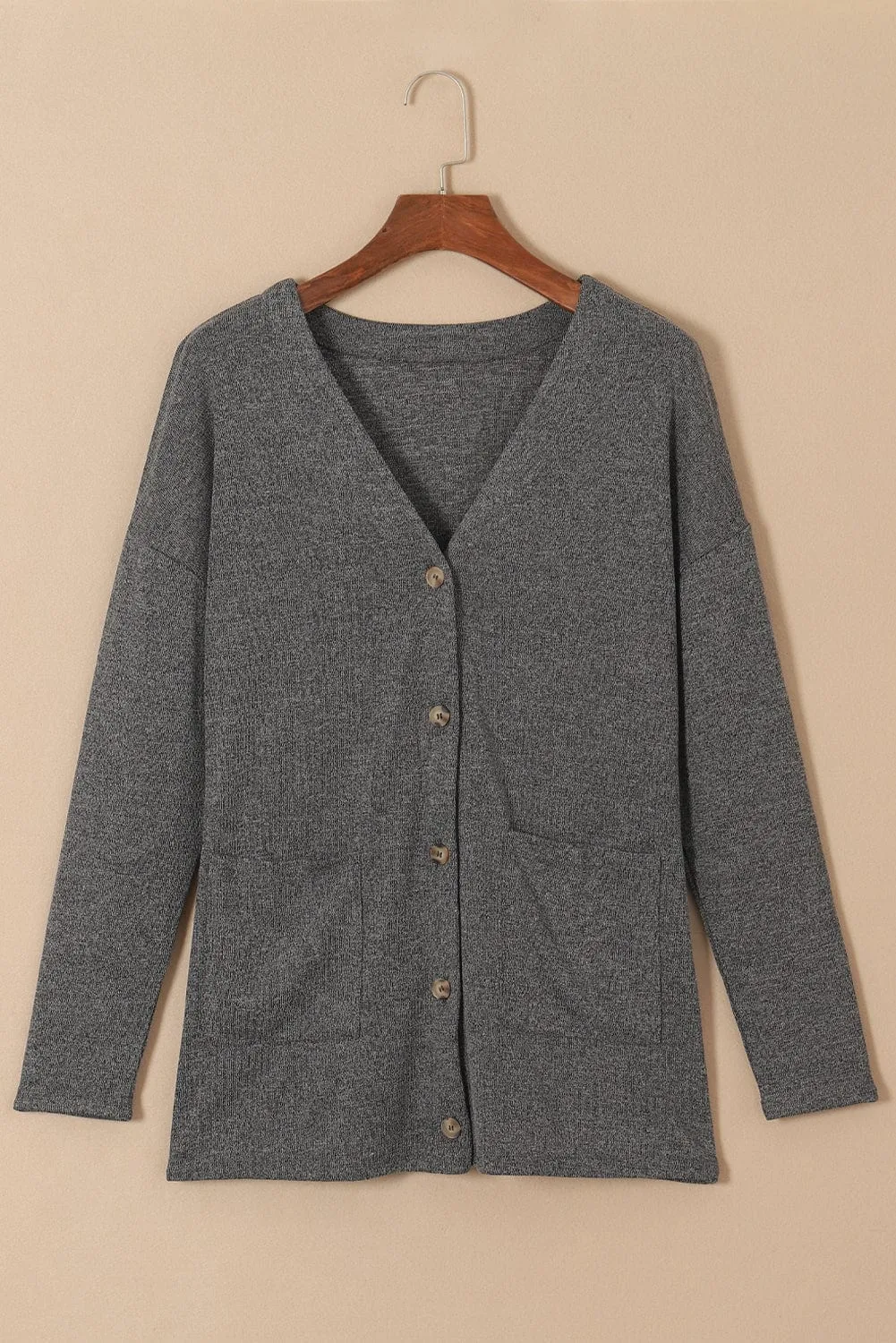 Button-Front Cardigan Sweater