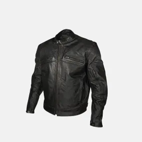 Cafe Racer Leather Biker Jacket | Men's Biker Jacket