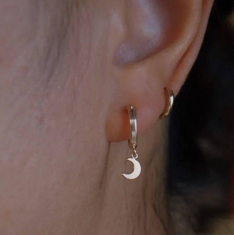 Celestial Huggie Hoop Earrings