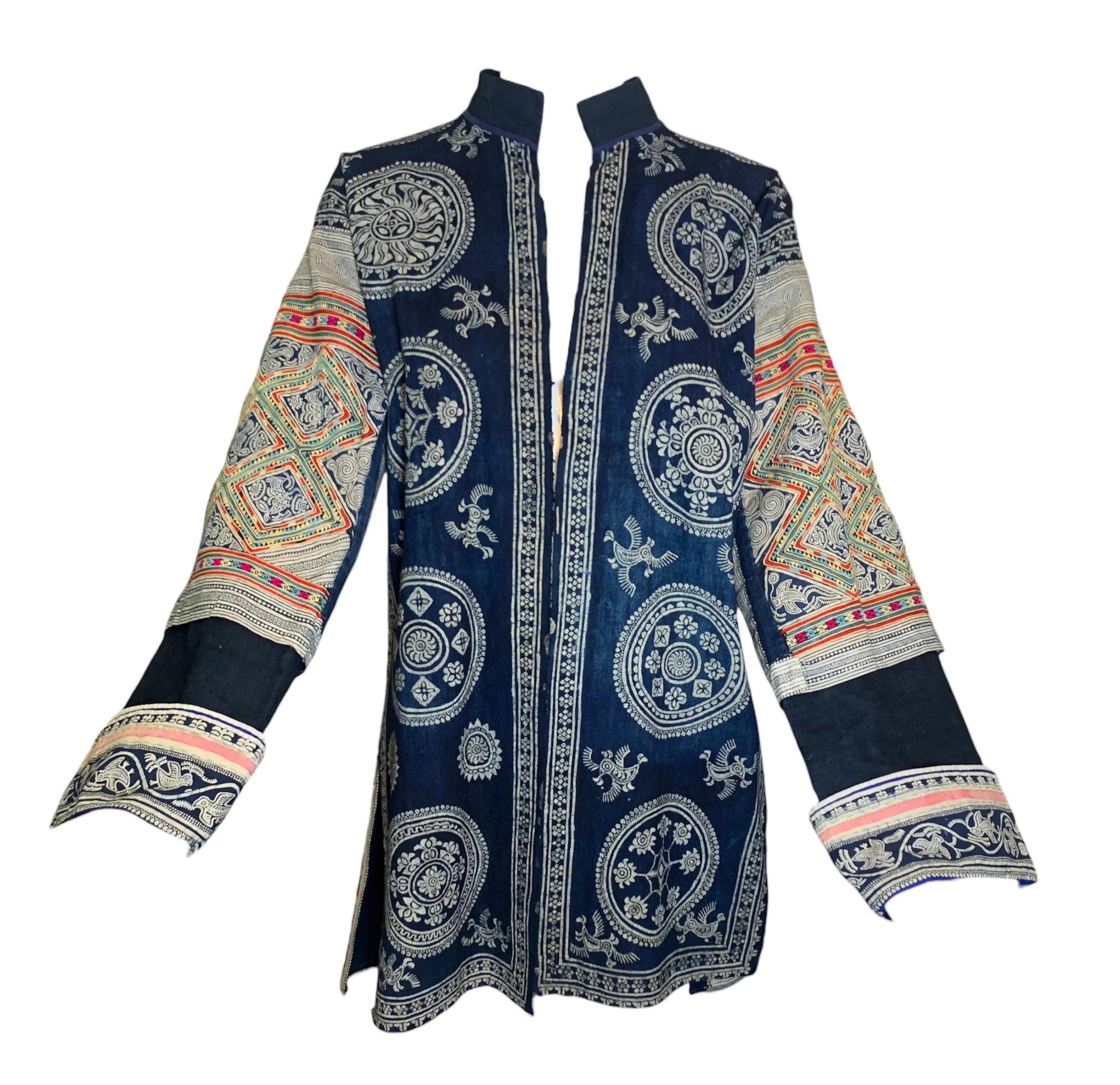 Chinese Miao Tribe Hmong Minority 20th Century Hand Embroidered Jacket