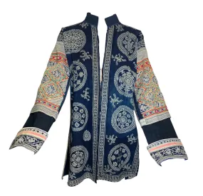 Chinese Miao Tribe Hmong Minority 20th Century Hand Embroidered Jacket