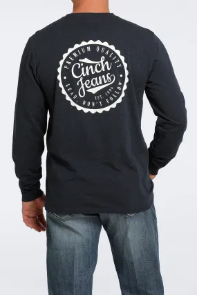 Cinch | Heather Navy LS Jersey Tee