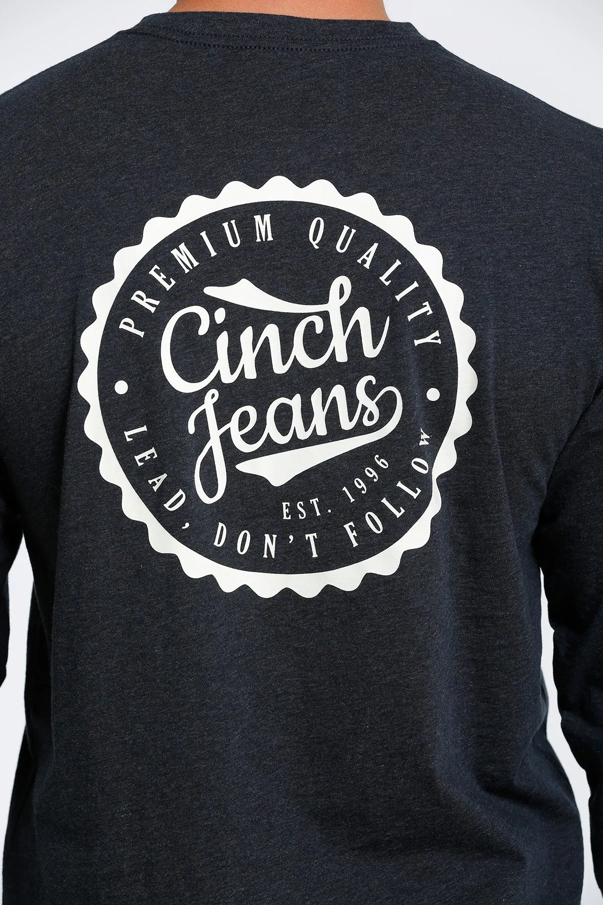 Cinch | Heather Navy LS Jersey Tee