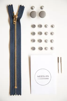 Closet Core Patterns : Zipper Fly Jeans-Making Kit - Nickel