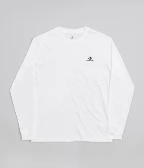 Converse Embroidered Star Chevron Long Sleeve T-Shirt - White