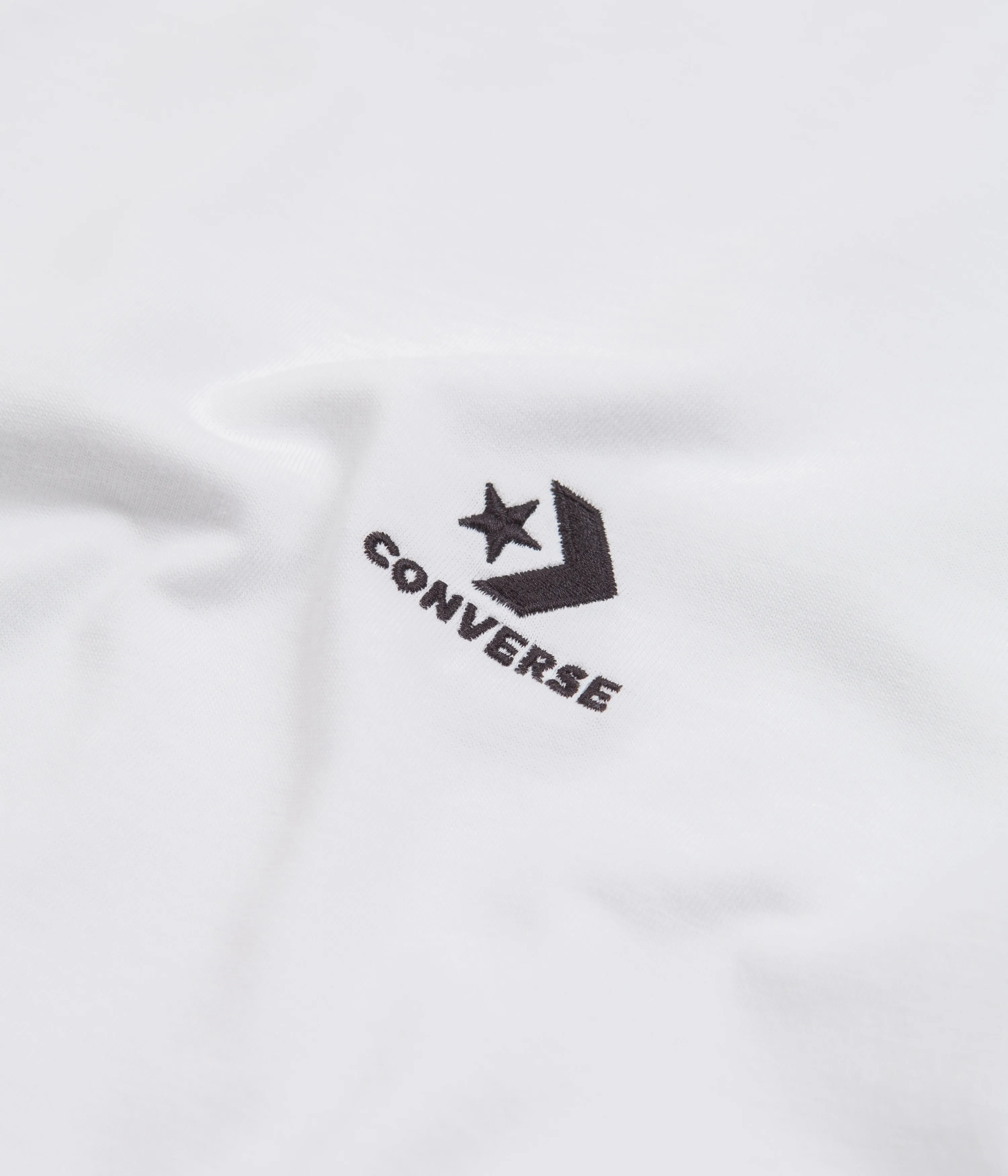 Converse Embroidered Star Chevron Long Sleeve T-Shirt - White