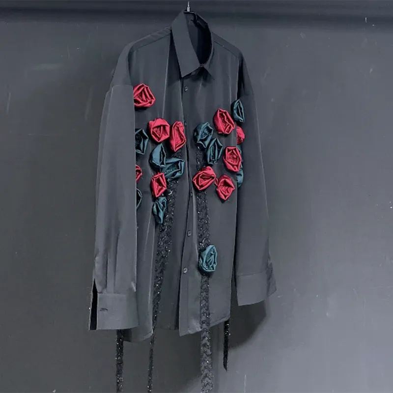 Dark Rose Button-Up Shirt