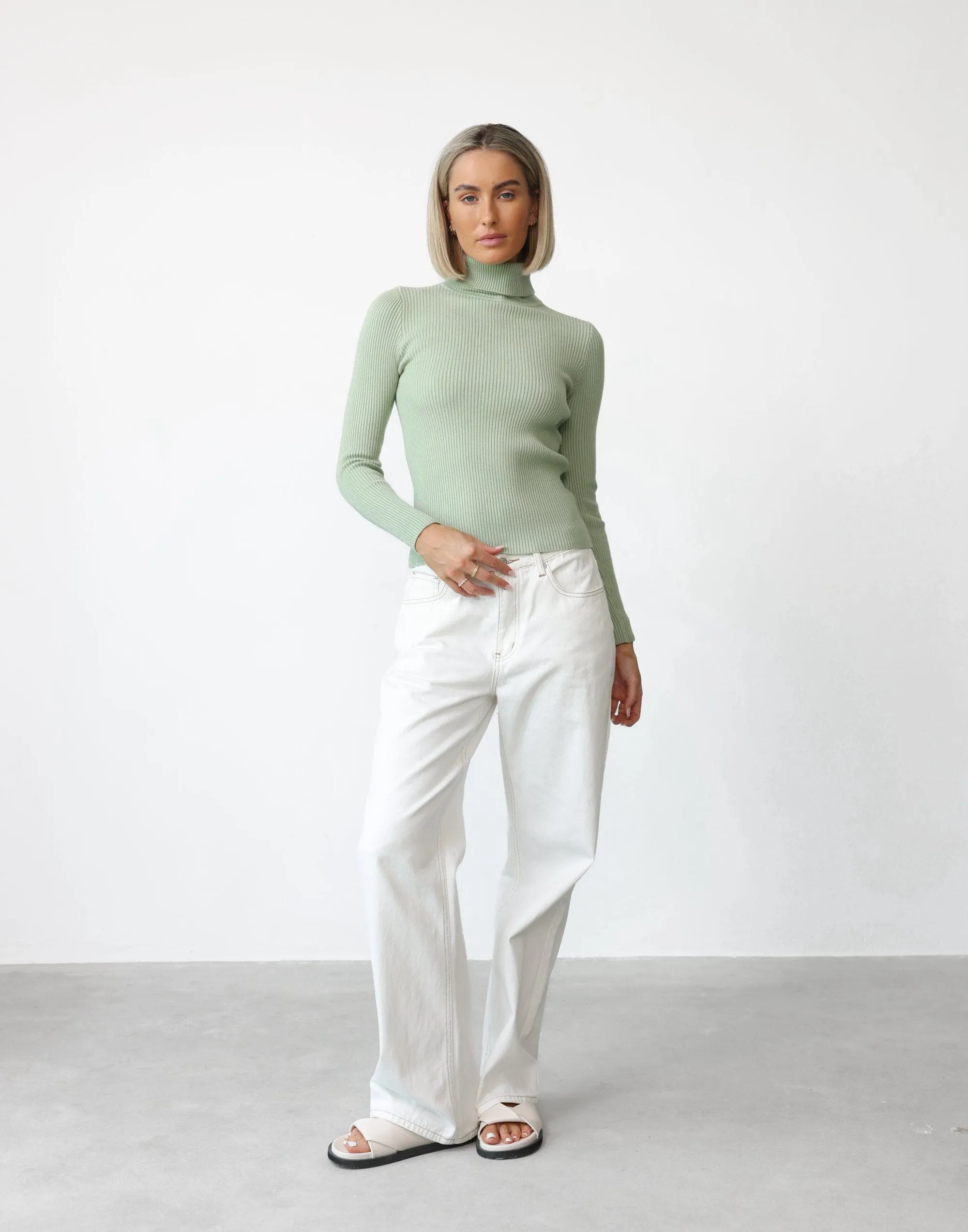 Davison Long Sleeve Top (Sage)