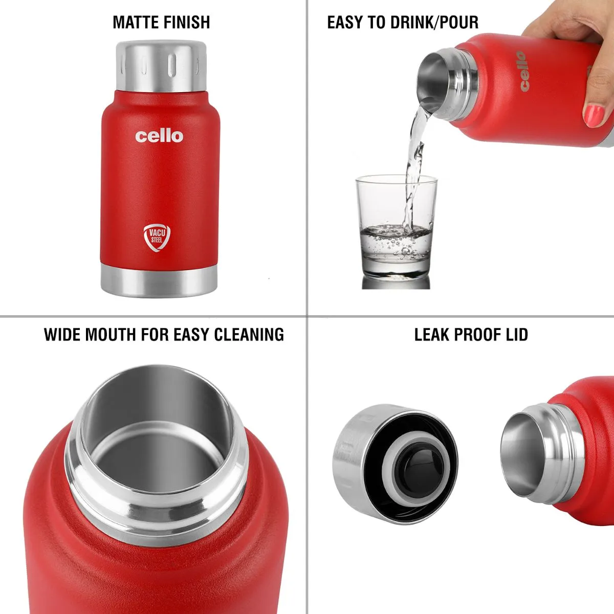 Duro Top Flask, Vacusteel Water Bottle