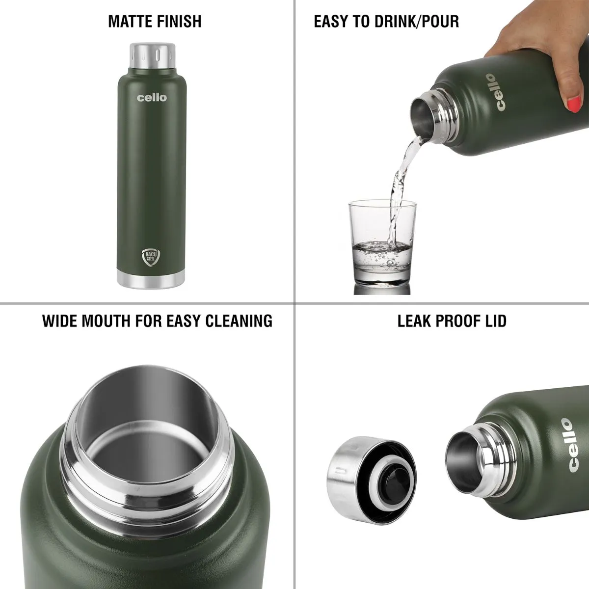 Duro Top Flask, Vacusteel Water Bottle