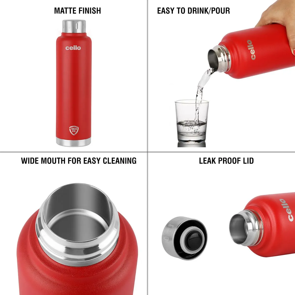 Duro Top Flask, Vacusteel Water Bottle