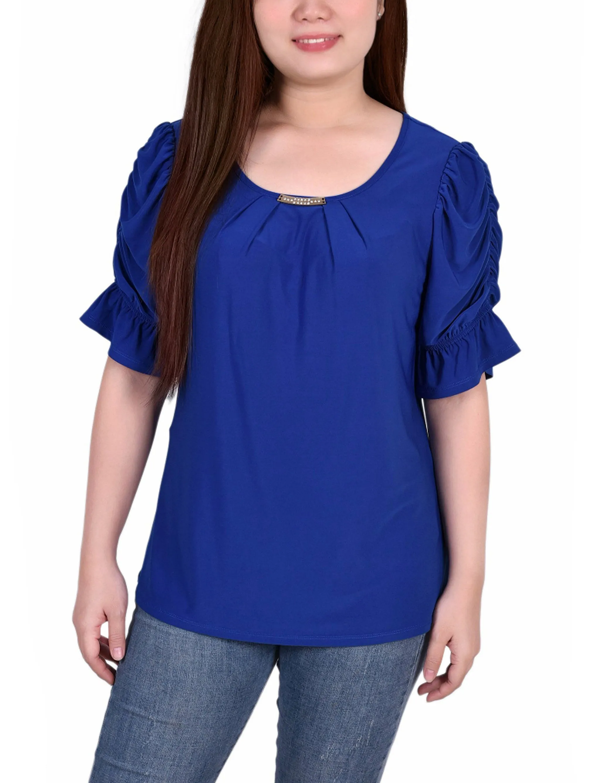 Elbow Cuffed Sleeve Hardware Top