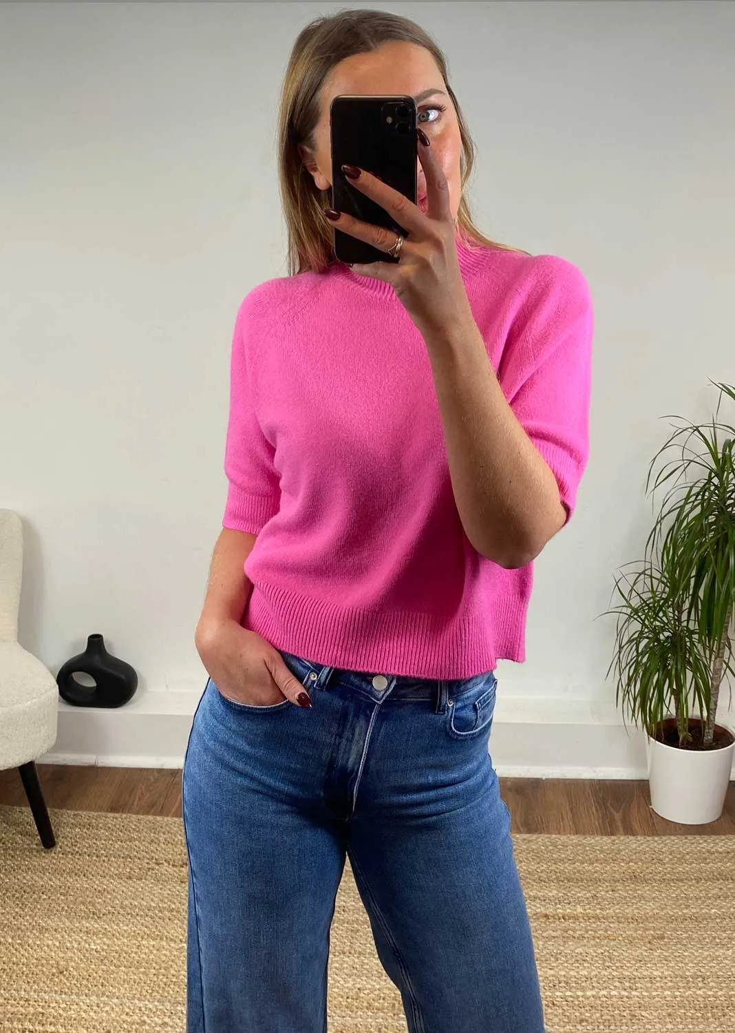 Elle Soft Knit Top in Pink