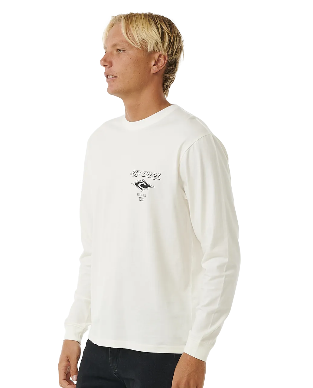 Fade Out Icon Long Sleeve T-Shirt in Bone