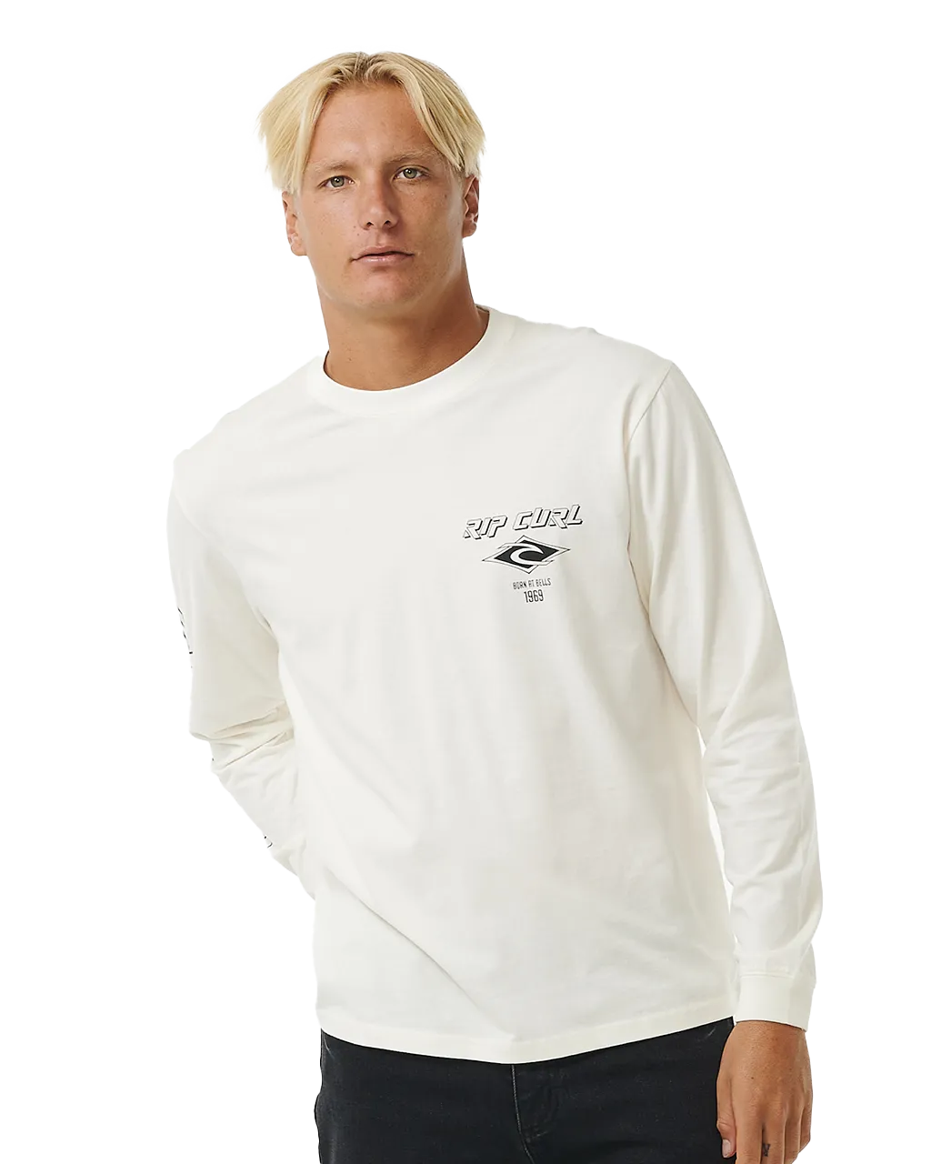 Fade Out Icon Long Sleeve T-Shirt in Bone