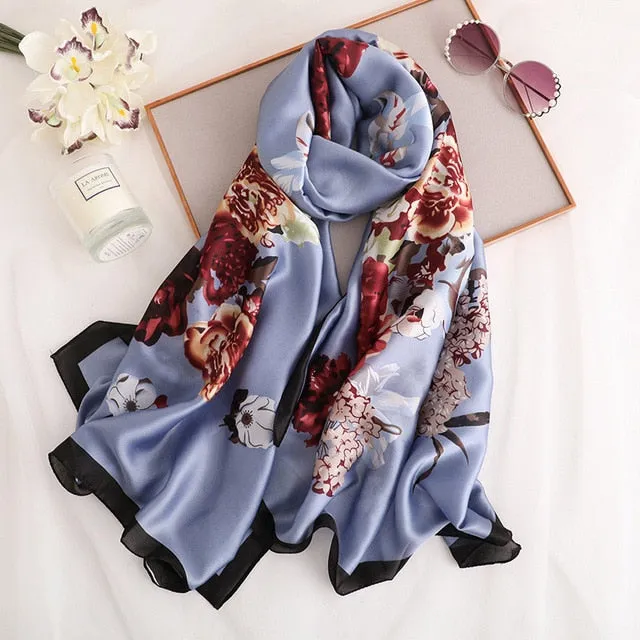 Fashion Silk Scarf Printed Bandana Shawl #LZ241