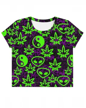 Ganja Graffiti Crop Tee