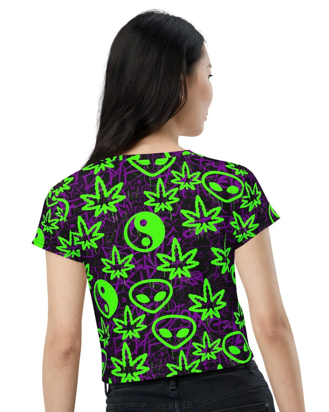 Ganja Graffiti Crop Tee