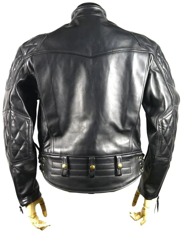 Gay Leather Padded Jacket Black