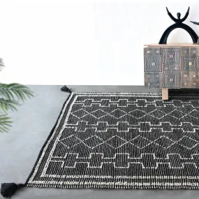 Ginnie Black and White Tribal Rug