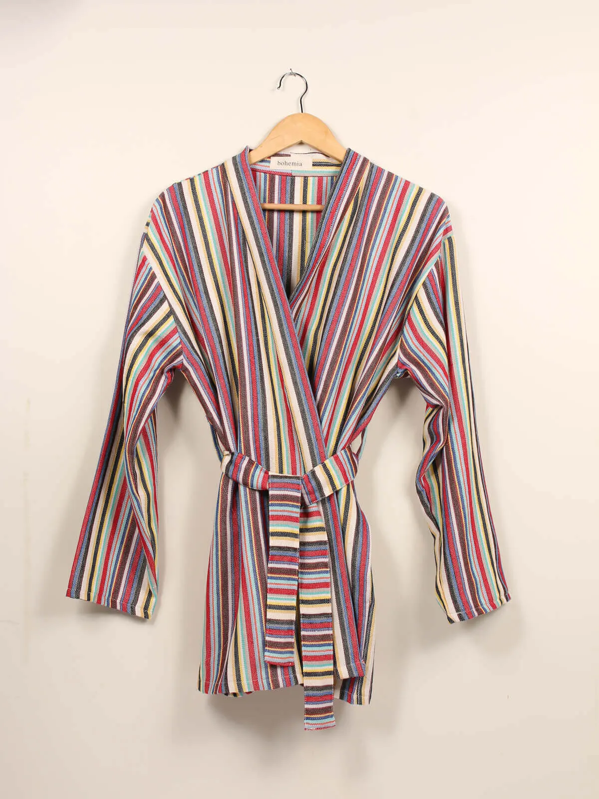 Handwoven Cotton Jacket, Rainbow