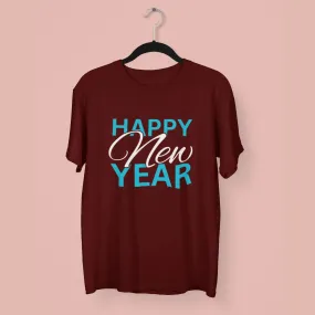 Happy New Year Round Neck Half Sleeve Classic T-Shirt