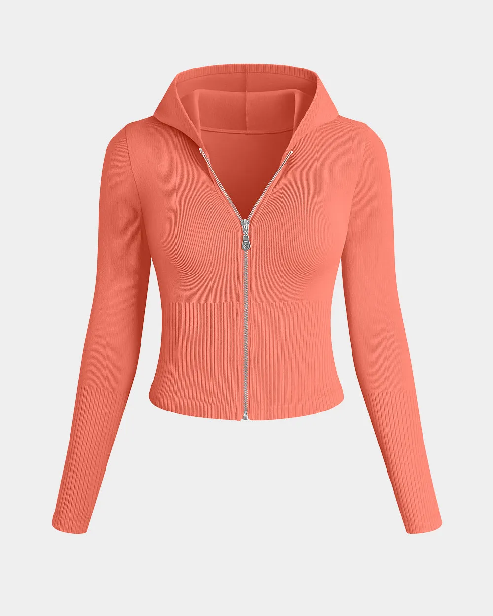 Hoodies Long Sleeve Shirts Zip Up Casual Tops