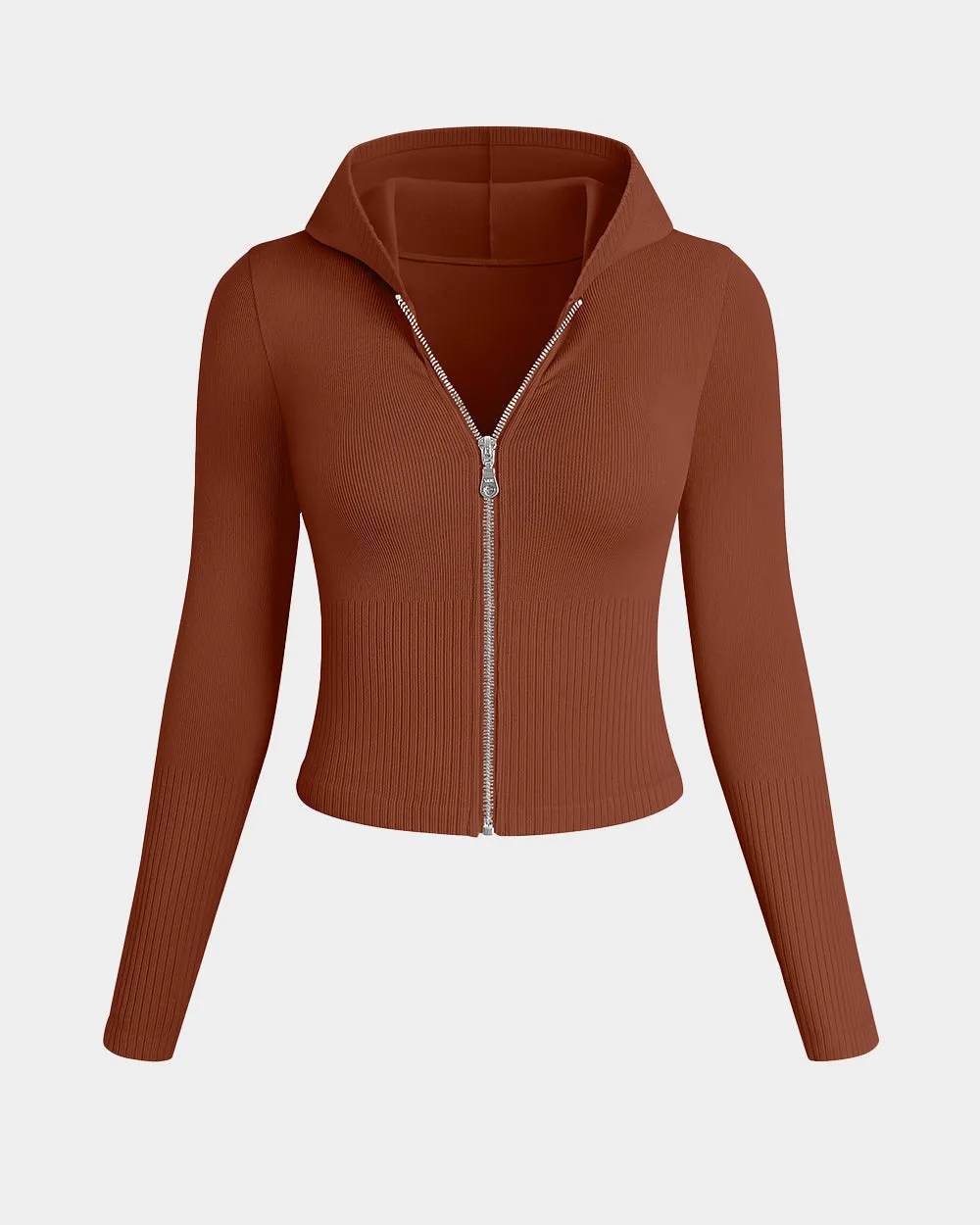 Hoodies Long Sleeve Shirts Zip Up Casual Tops