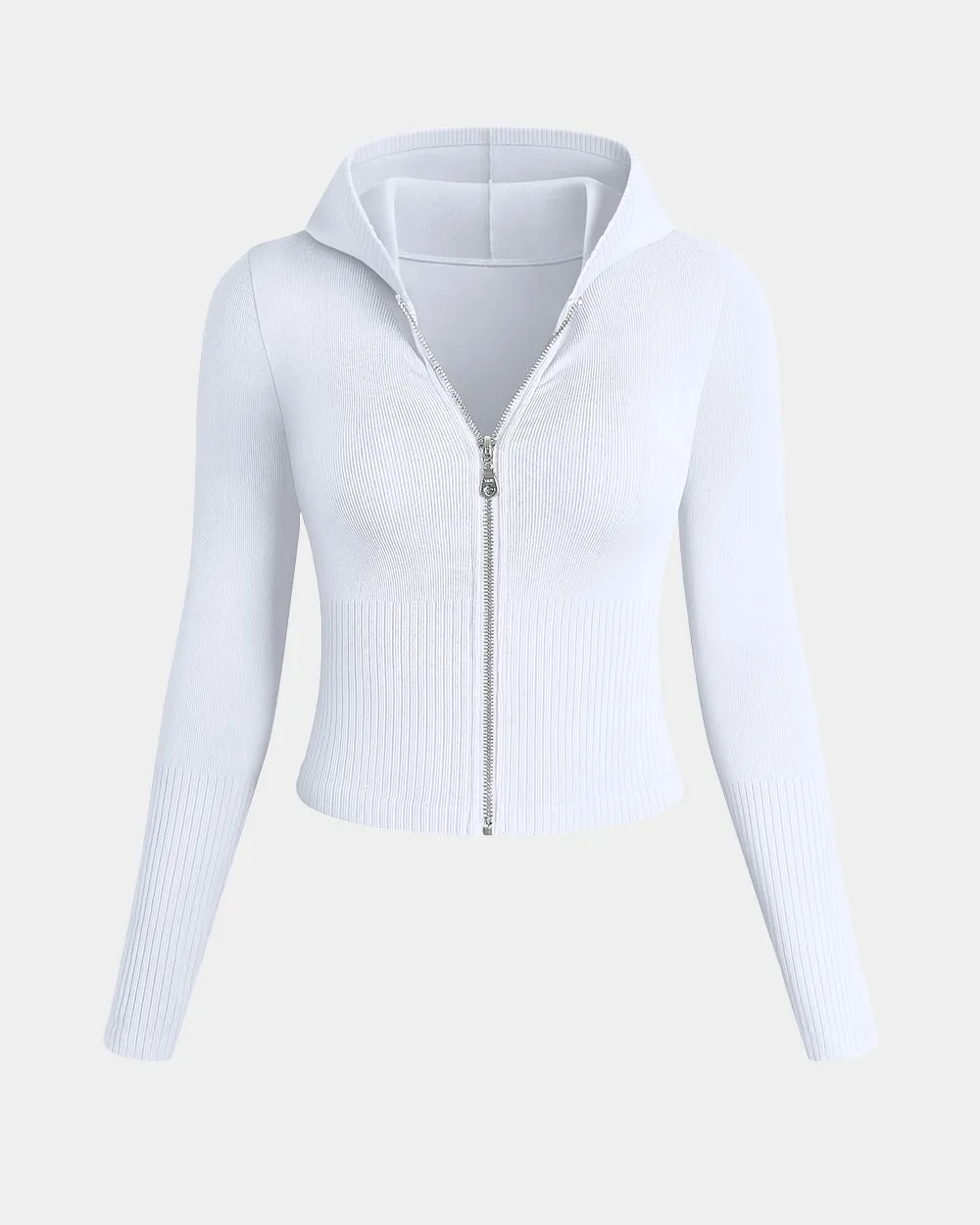 Hoodies Long Sleeve Shirts Zip Up Casual Tops